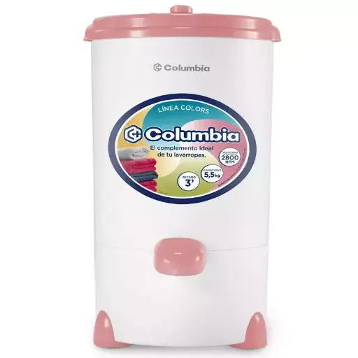 Secarropa 5.5kg HTS 5501 rosa Columbia- 2800RPM