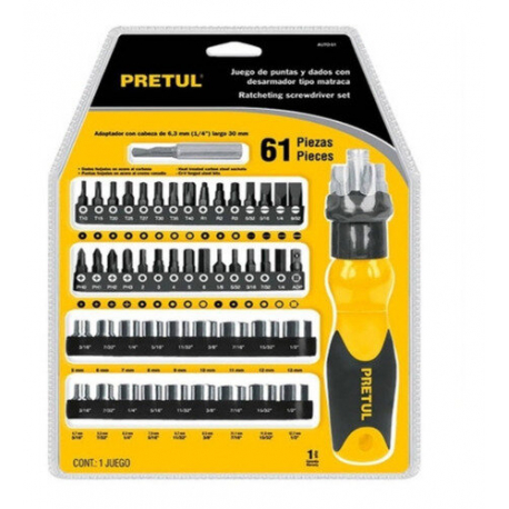 Set herramientas AUTO-61 Pretul 61 piezas