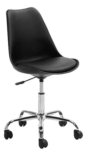 Silla giratoria Tulip c/ruedit Gardenlife/negra