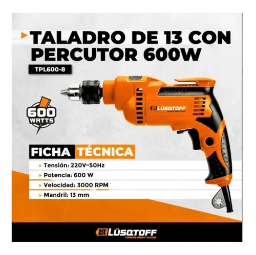 Taladro Percutor TPL600-8 LUSQTOFF - 600w