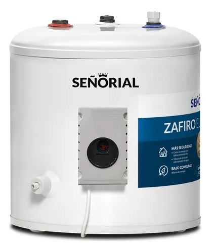 Termotanque elec 40lts Zafiro Señorial TESZP-40 Blanco carga superior