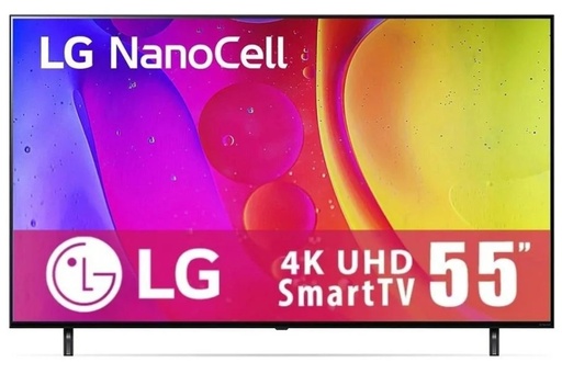 TV 55" 4K Smart LG 55NANO80SQA LG - negro