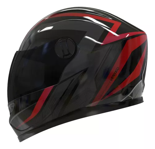 [6352] Casco Vertigo V32 INFLUENCE rojo-negro mate-M