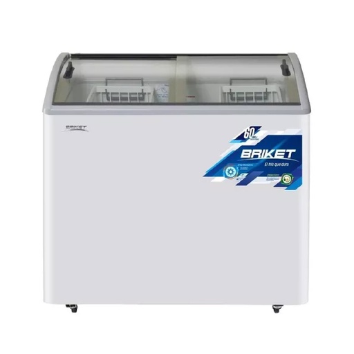 L Freezer 245Lt Briket 2500TVI bl/horizontal vidrio/Art en Liquidacion con detalles 