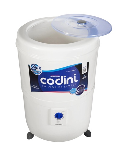 Lavarropa Comun Codini 6 p Blanco- 4051 Silent