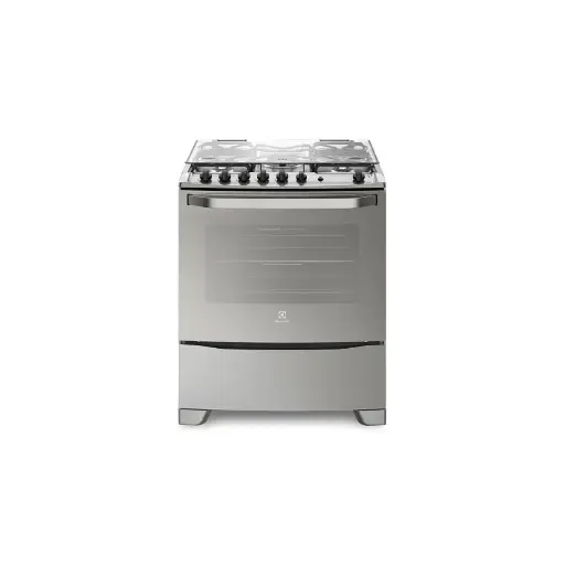 [76GSR] Cocina gas 5H Electrolux 76GSR Acero c/enc  